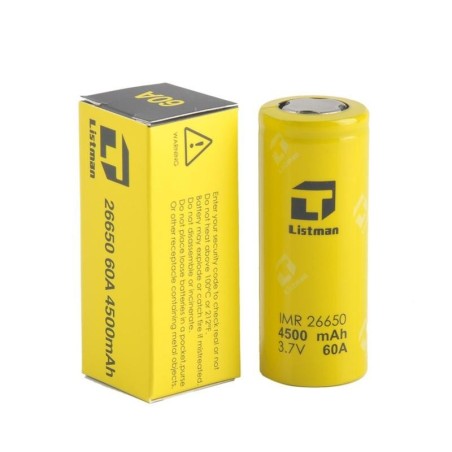 Accu 26650 4500mAh accumulateur du fabricant Listman