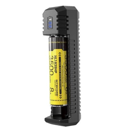 UI1 - Nitecore, chargeur 1 accu format 18650 ou 20700/21700