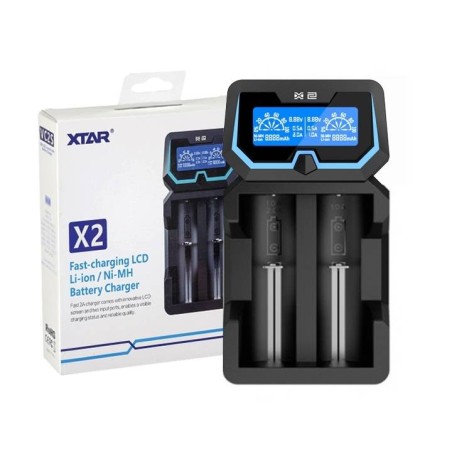 Chargeur intelligent 2 accus X2 de la marque Xtar