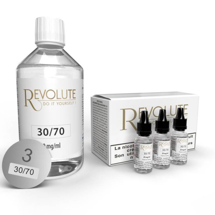 Pack DIY 30/70 3mg 200ml par le fabricant français Revolute