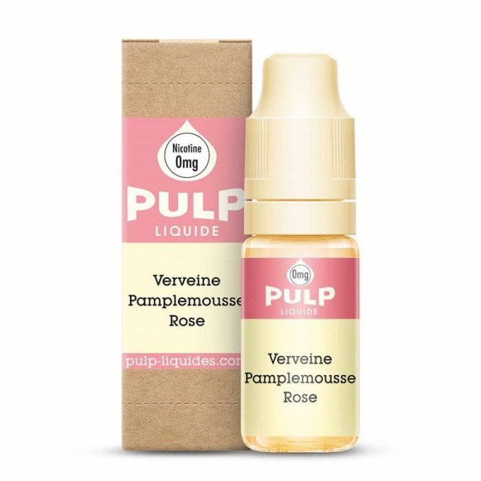 Eliquide Verveine Pamplemousse Rose 10ml de la marque Pulp