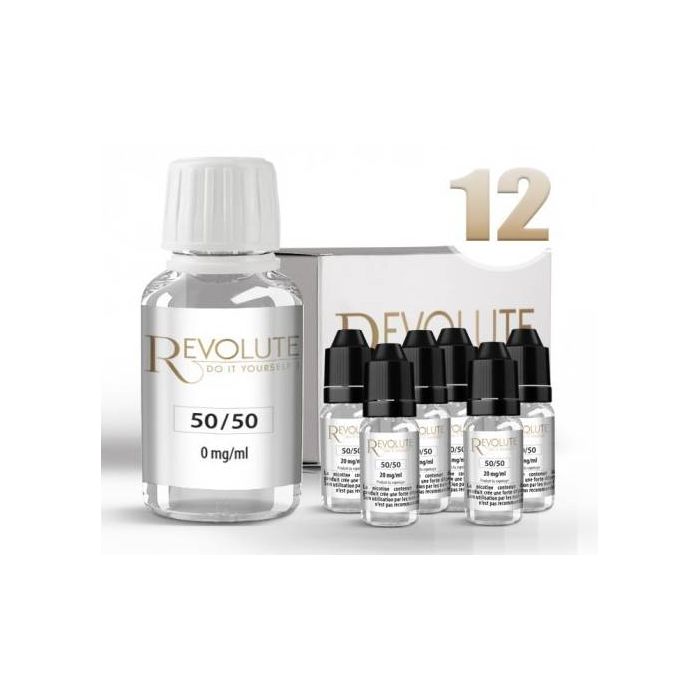 Pack DIY 50/50 12mg 100 ml par le fabricant français Revolute