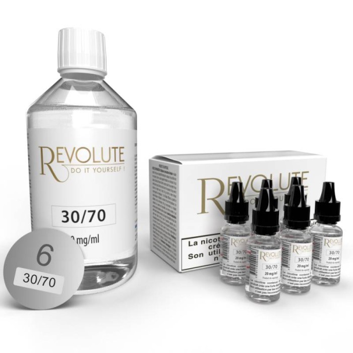 Pack DIY 30/70 6mg 200ml par le fabricant français Revolute