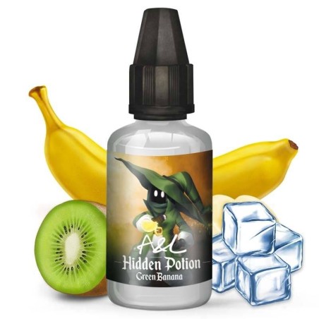 Arôme concentré Green Banana 30ml, gamme Hidden Potion