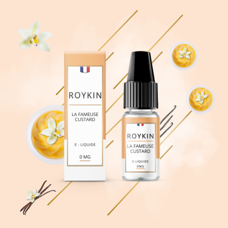 Eliquide La fameuse custard 10ml de marque française Roykin