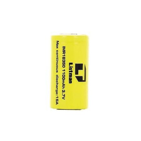 Accumulateur 18350 autonomie 1100mAh du fabricant Listman