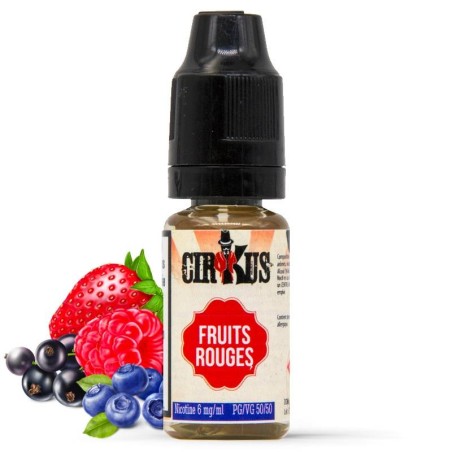 Eliquide Fruits Rouges 10ml de la gamme Cirkus par VDLV