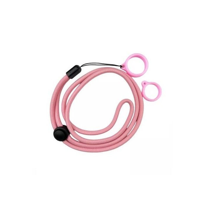 Lanière réglable avec anneau silicone cigarette électronique rose