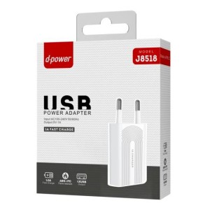 Chargeur secteur USB compact 1A de la marque D-Power