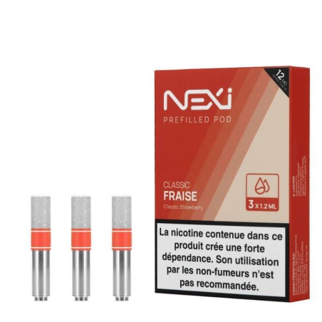 Pack de 3 cartouches Fraise pour Pod Nexi One Aspire