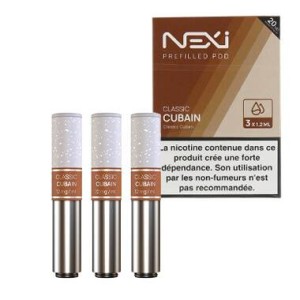 Pack de 3 cartouches Classic Cubain pour Pod Nexi One Aspire