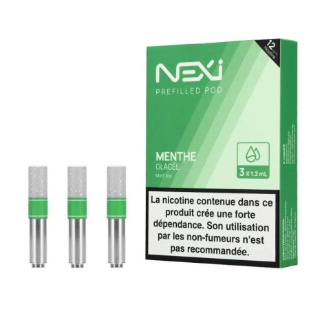 Pack de 3 cartouches Menthe Glacée pour Pod Nexi One Aspire