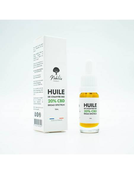 Huile BIO de CBD Broad Spectrum 10ml de la marque Nobilis