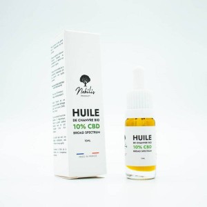 Huile BIO de CBD Broad Spectrum 10ml de la marque Nobilis