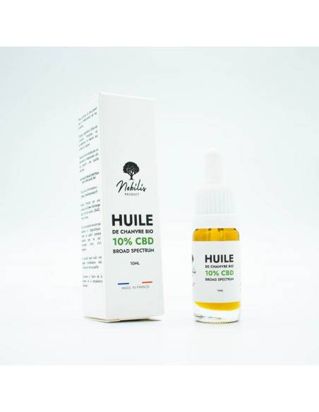 Huile BIO de CBD Broad Spectrum 10ml de la marque Nobilis