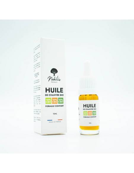 Huile BIO de 30% CBD/CBN/CBG 10ml de la marque Nobilis