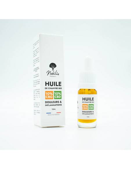 Huile BIO de CBD 10% CBD 10% CBG 10ml de la marque Nobilis