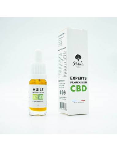 Huile BIO de CBD 10% et CBN 10% 10ml de la marque Nobilis