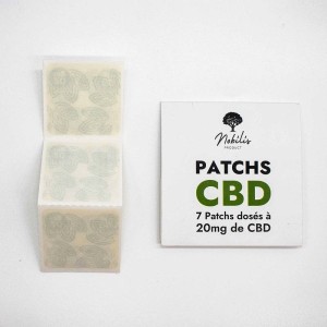 Boite de 7 Patchs dosés à 20mg au CBD de la marque Nobilis