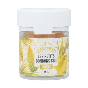 Les Petits Bonbons au CBD Miel 600 mg, marque Greeneo