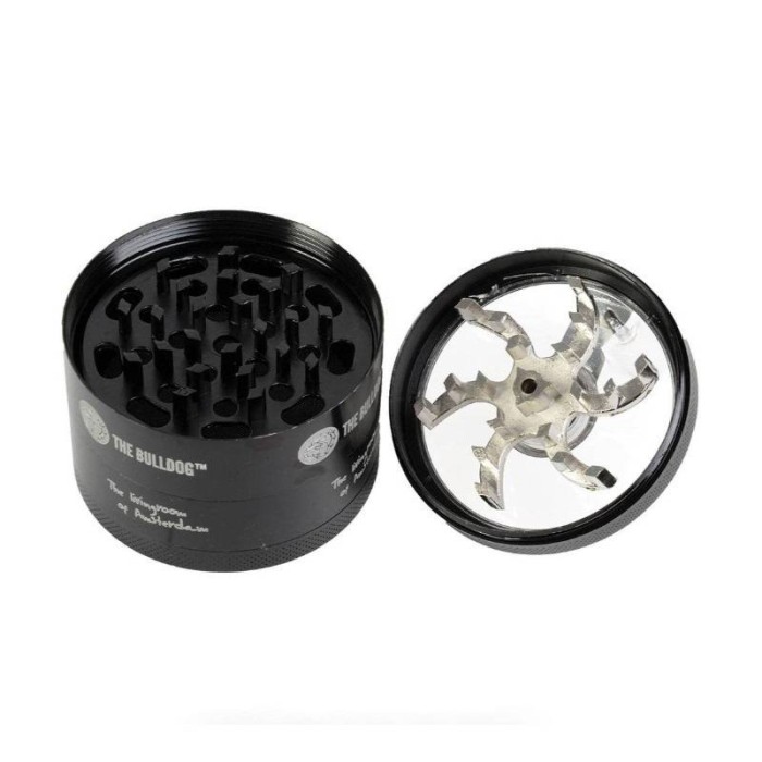 Grinder manivelle The Bulldog en inox 4 parties 60mm