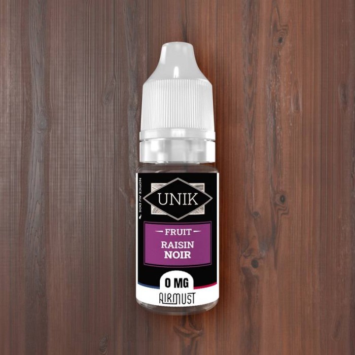 Eliquide Raisin Noir 10 ml de la gamme Unik par Airmust