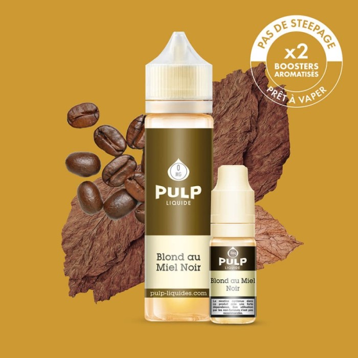 Eliquide Blond au Miel Noir 60ml avec booster de la marque Pulp